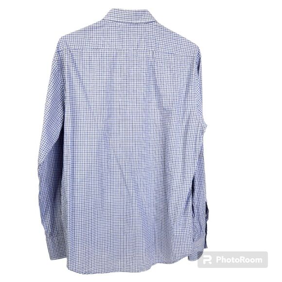 Rag & Bone Mens Gingham Plaid Print Long Sleeve Button Down Size 16 - Picture 2 of 11